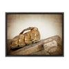 Sylvie Baseball Glove And Bat Framed Canvas by Shawn St. Peter