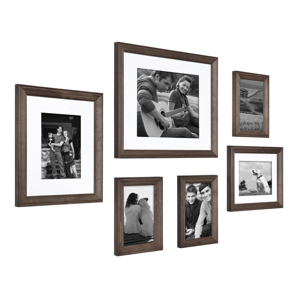 Kate and Laurel Bordeaux Gallery Frame Wall Kit, Set of 6 with Assorted ...