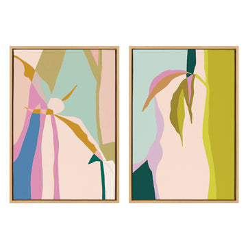 Sylvie Delight in the Moment 1 and 2 Framed Canvas by Alicia Schultz