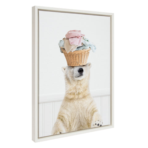 Sylvie Sorting Life Polar Bear 2 Framed Canvas by Amy Peterson Art Studio