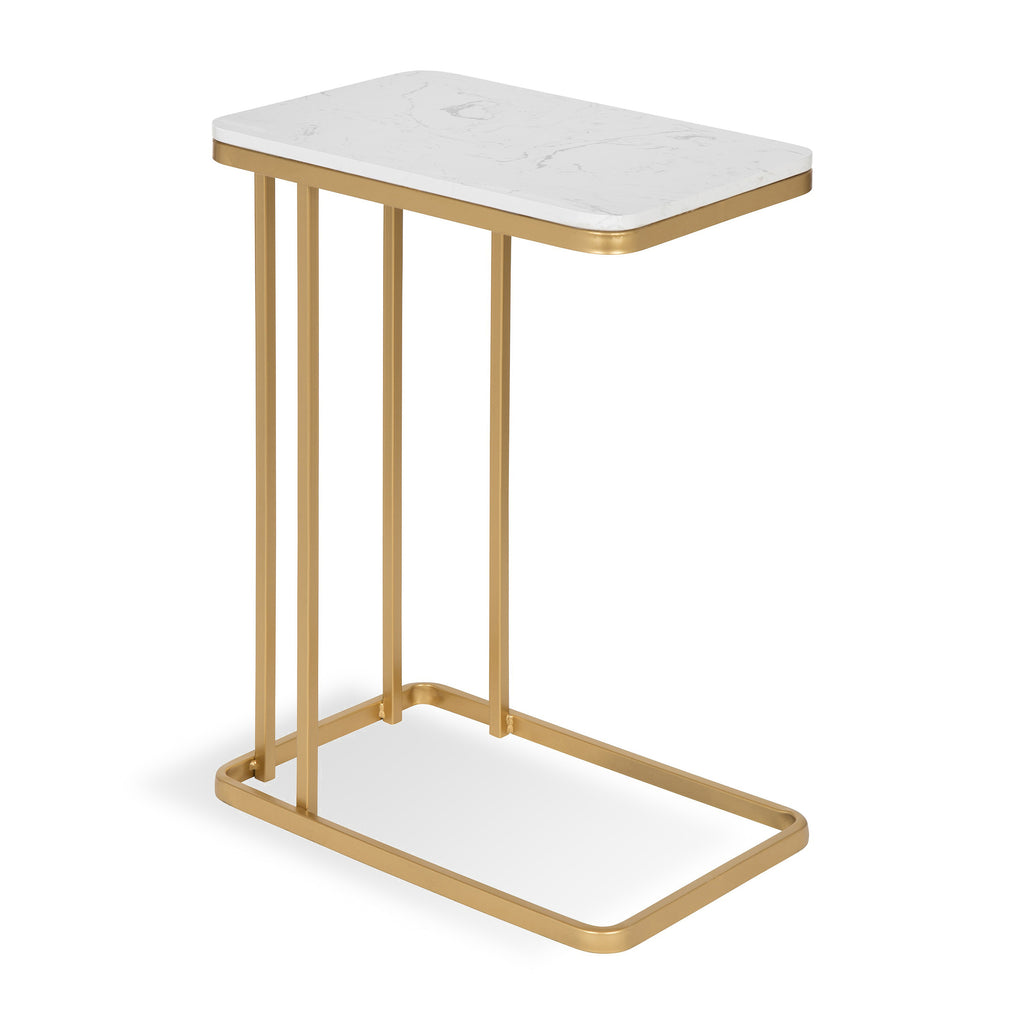 Kate and Laurel Karlsen Wood and Metal Slim Side Table - On Sale