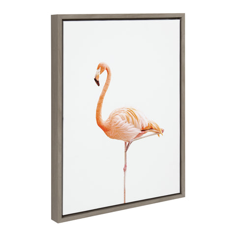 Sylvie Flamingo Standing Framed Canvas by Amy Peterson Art Studio