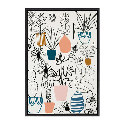 Sylvie Plant Kingdom  Framed Canvas by Teju Reval