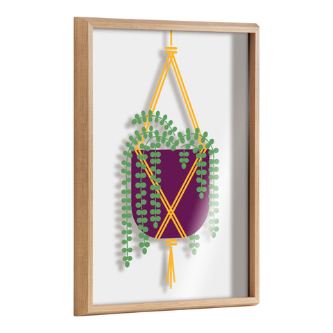 Blake Hanging Plant Framed Printed Glass by Amber Leaders Designs