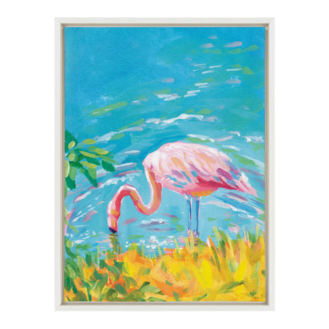 Sylvie Summer Sip Framed Canvas by Rachel Christopoulos