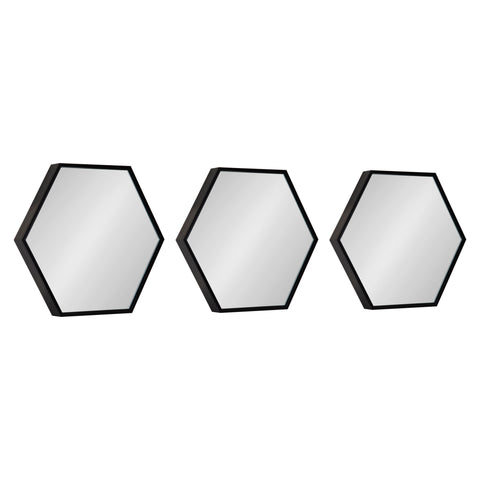 Rhodes Framed Hexagon Wall Mirror Set