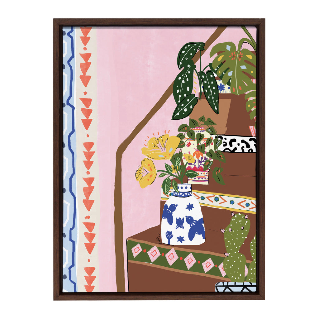 Sylvie Bohemian Stairs Framed Canvas by Alja Horvat – kateandlaurel