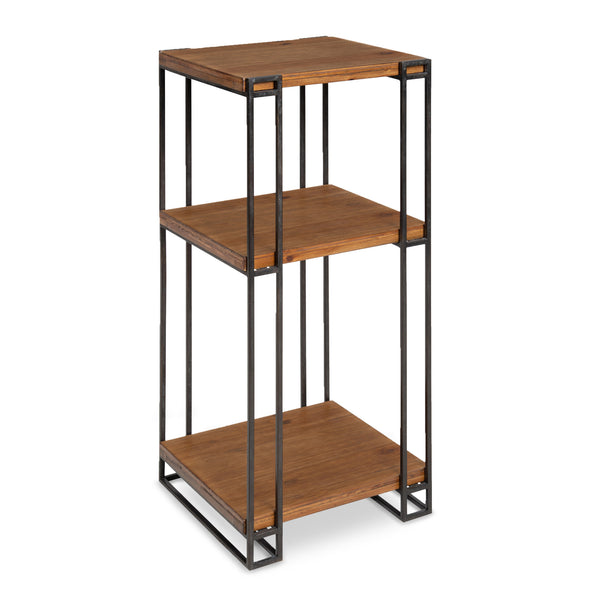 Kate and Laurel Lintz Wood and Metal Plant Tea Table with Three Shelves ...