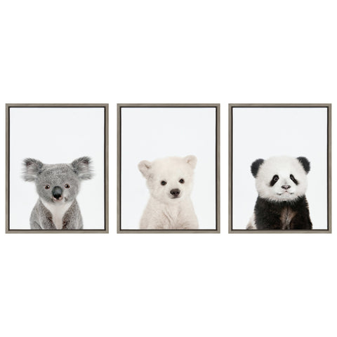 Sylvie Three Bears Framed Canvas By Amy Peterson