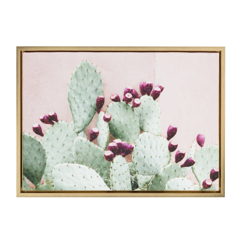 Sylvie Cactus 25 Framed Canvas by Amy Peterson