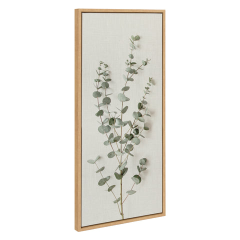 Sylvie Eucalyptus Botanical I Framed Canvas by The Creative Bunch Studio