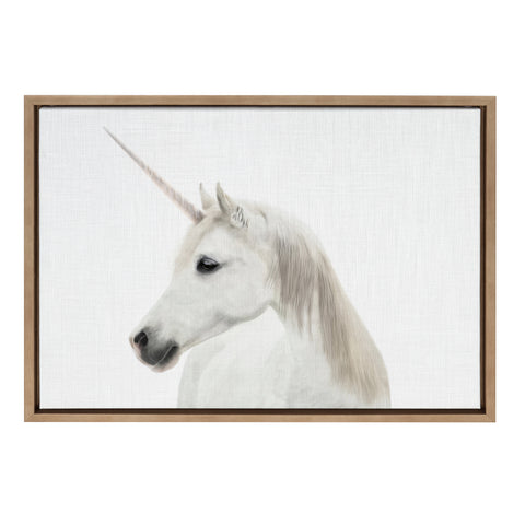 Sylvie Unicorn Framed Canvas by Simon Te of Tai Prints