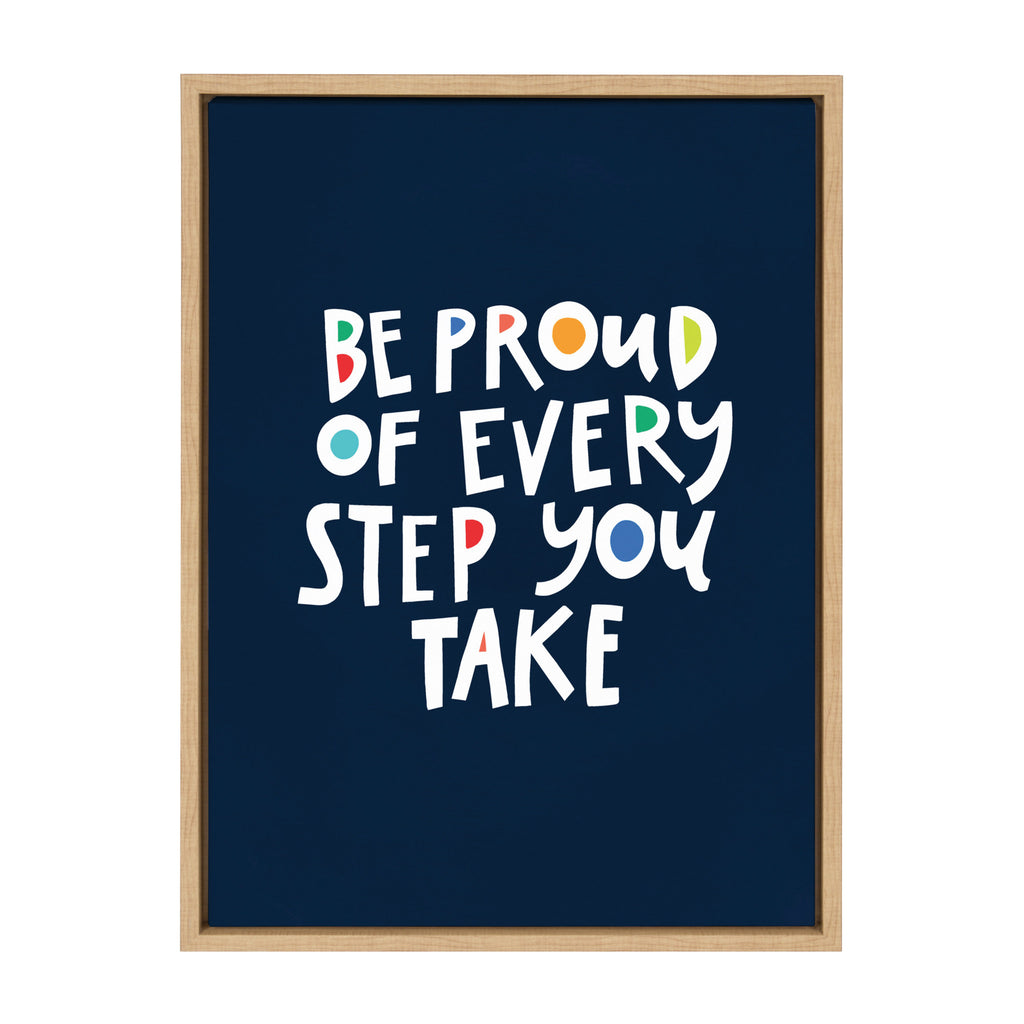 Sylvie Be Proud Framed Canvas by Jenn Van Wyk of Jenn Pens it All –  kateandlaurel