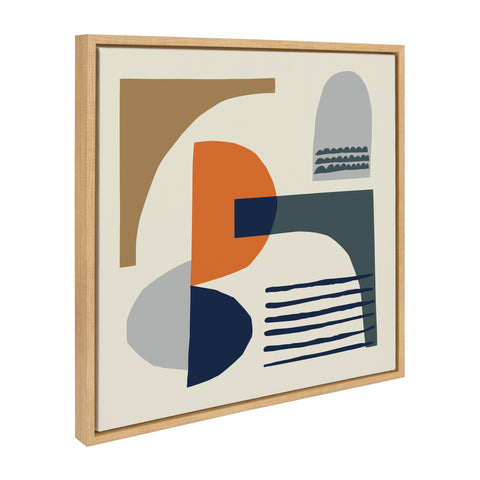 Sylvie Abstract Mid Century Framed Canvas by Rachel Lee of My Dream Wall