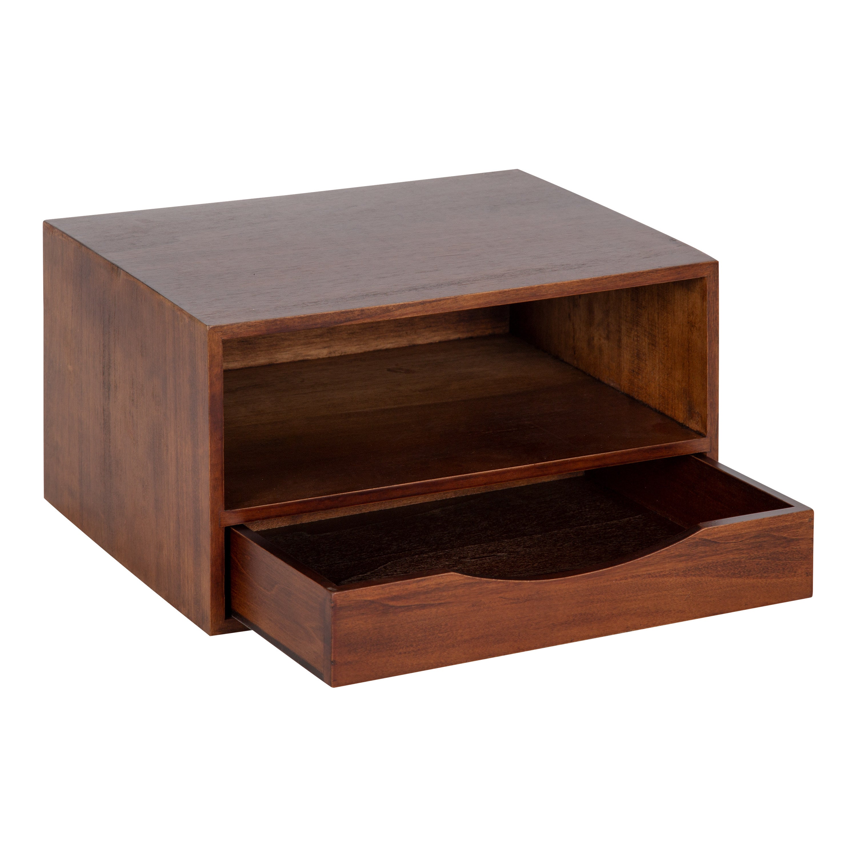 Floating Nightstand, Small Modern Floating Nightstand with Drawer, Floating  Shelves for Bedroom, Bathroom,Brown Walnut