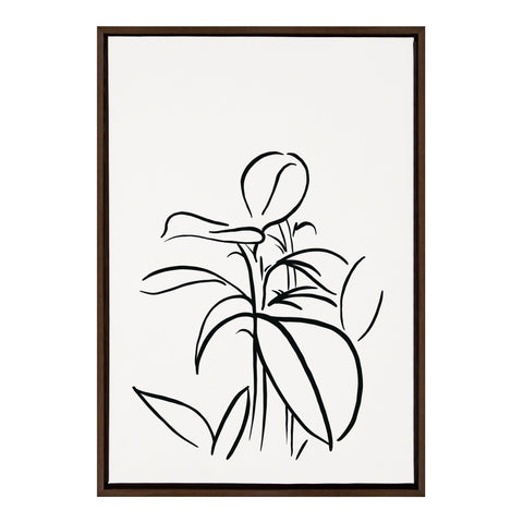 Sylvie Botanical Sketch Print No 1 Framed Canvas by The Creative Bunch Studio