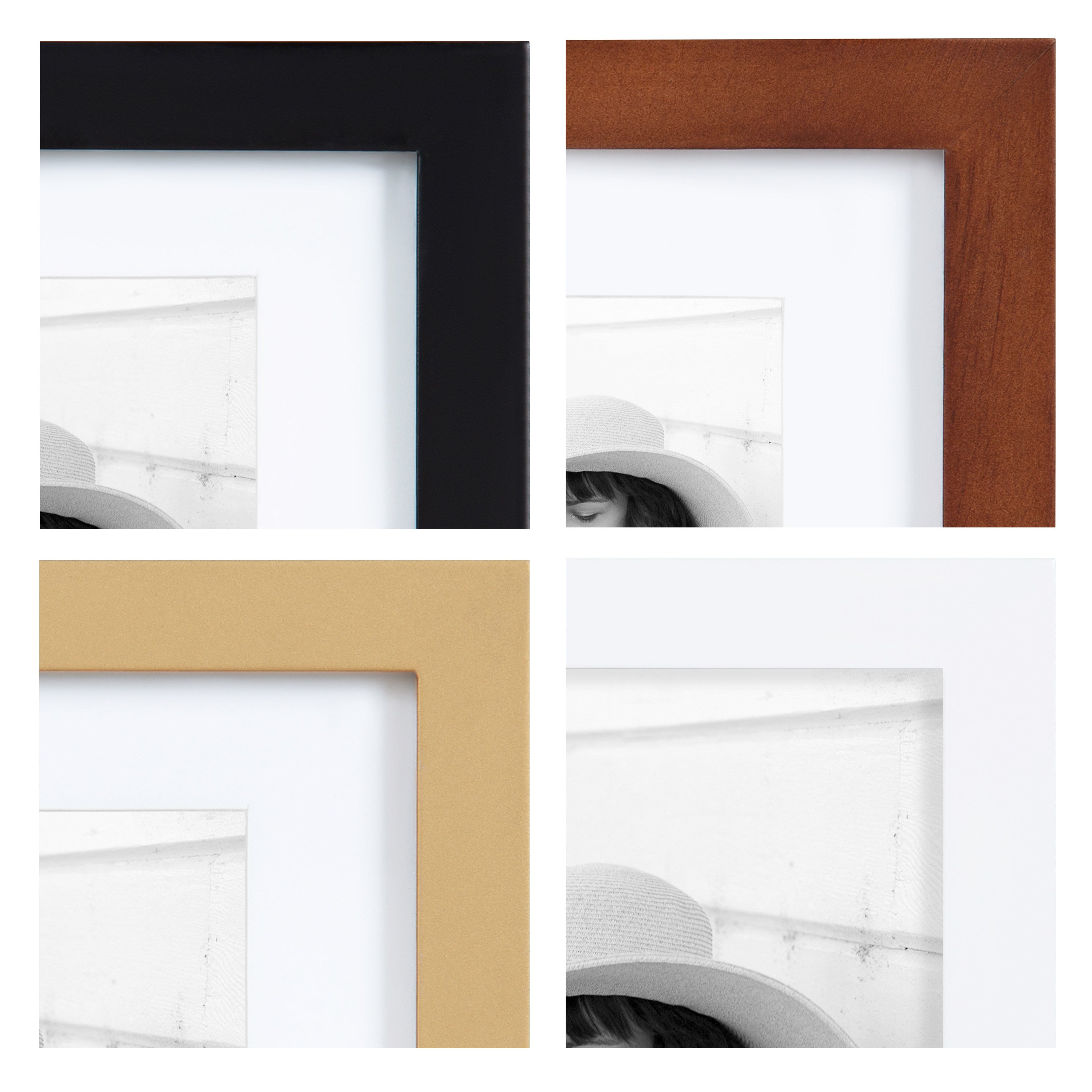 Set of 2 11x14 Wood Picture Frames Photo Frame Set Wall Horizontal and  Vertical