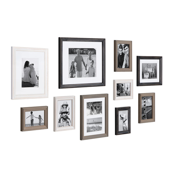 Kate and Laurel Bordeaux Gallery Wall Frame Kit, Set of 10 with ...