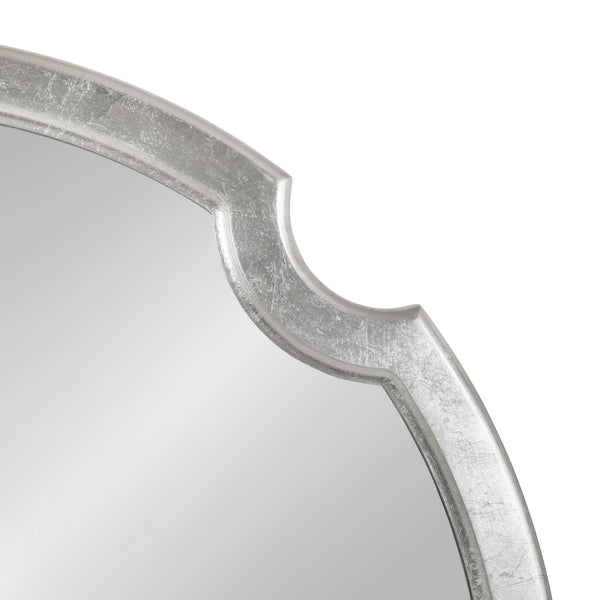 Kate and Laurel Susannah Round Scallop Mirror, 28, Silver, Scalloped ...