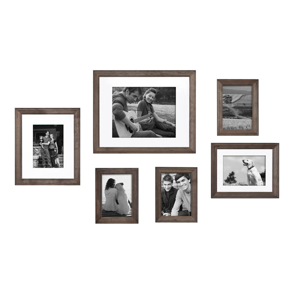 Kate and Laurel Bordeaux Gallery Frame Wall Kit, Set of 6 with Assorted ...