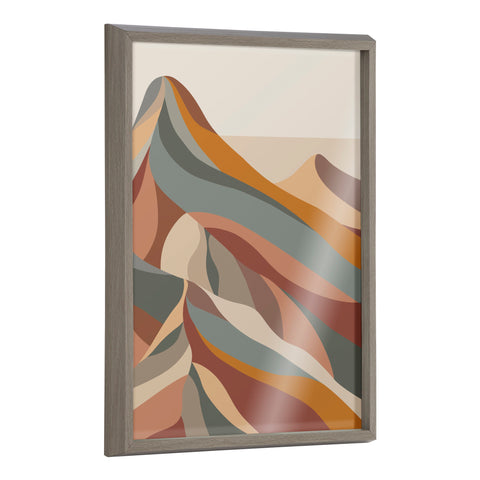 Blake MCM Mountains 1b Framed Printed Glass by Rachel Lee of My Dream Wall